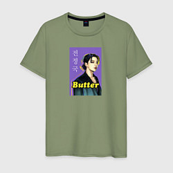 Футболка хлопковая мужская Butter JK, цвет: авокадо