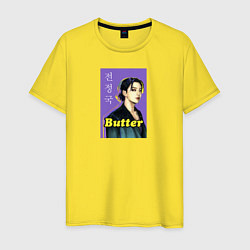 Футболка хлопковая мужская Butter JK, цвет: желтый