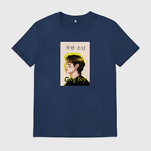 Мужская футболка Техен хороший мальчик / Тёмно-синий – фото 1