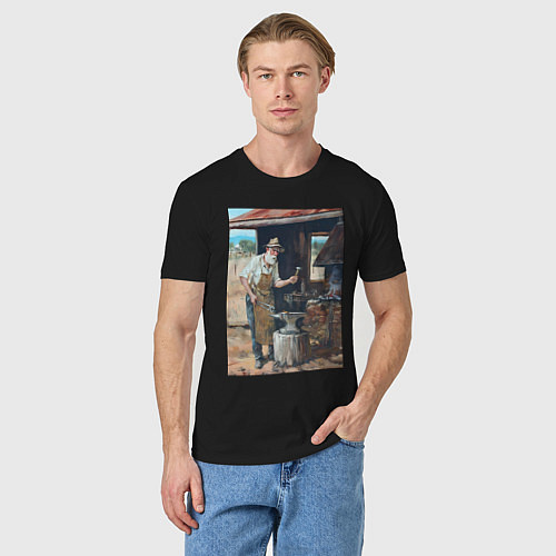 Мужская футболка Металлург / Черный – фото 3