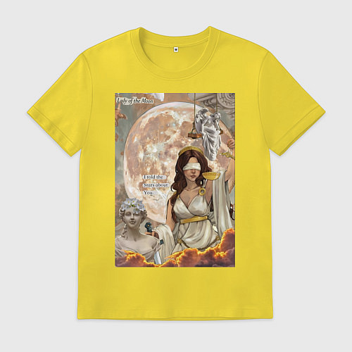 Мужская футболка Фемида богиня правосудия / Желтый – фото 1