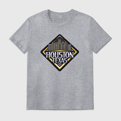 Футболка хлопковая мужская Houston Texas, цвет: меланж