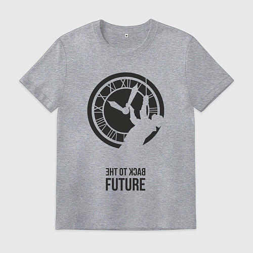 Мужская футболка Док Браун - назад в будущее / Меланж – фото 1