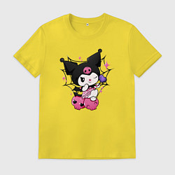 Футболка хлопковая мужская Куроми в платье, цвет: желтый