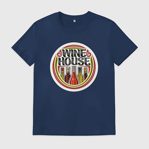 Мужская футболка Винный дом / Тёмно-синий – фото 1