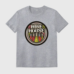 Футболка хлопковая мужская Дом вина, цвет: меланж