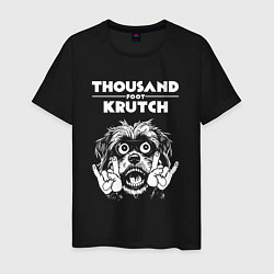 Футболка хлопковая мужская Thousand Foot Krutch rock dog, цвет: черный