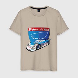 Футболка хлопковая мужская 24H Le Mans, цвет: миндальный
