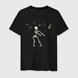 Футболка хлопковая мужская Dancing death, цвет: черный