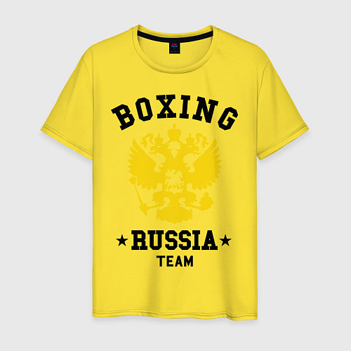 Мужская футболка Boxing Russia Team / Желтый – фото 1