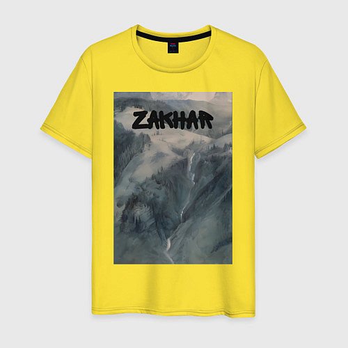 Мужская футболка Zakhar горный перевал / Желтый – фото 1
