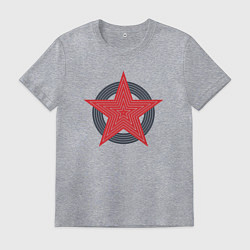 Футболка хлопковая мужская Red star symbol, цвет: меланж