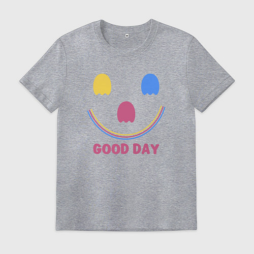 Мужская футболка Хороший день- абстрактный принт / Меланж – фото 1