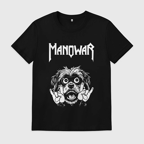 Мужская футболка Manowar rock dog / Черный – фото 1