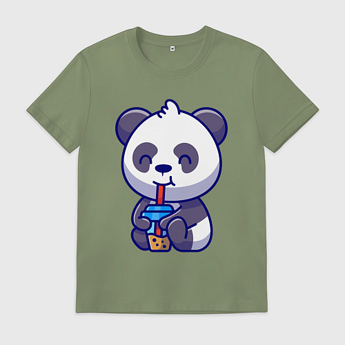 Мужская футболка Панда и напиток / Авокадо – фото 1