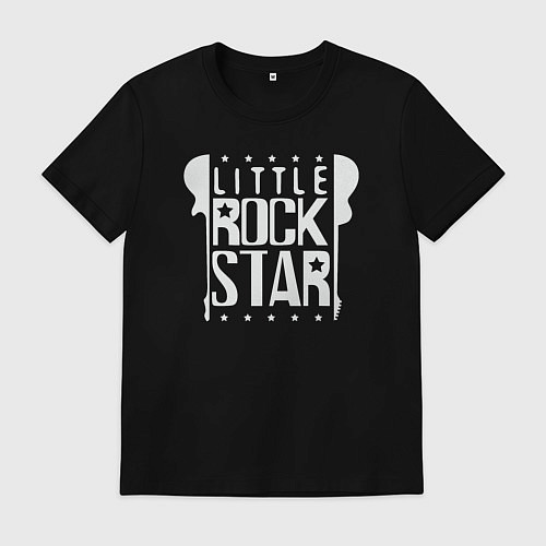 Мужская футболка Маленькая рок звезда / Черный – фото 1