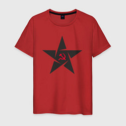 Футболка хлопковая мужская Black star USSR, цвет: красный