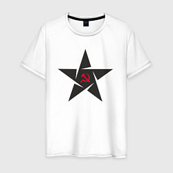 Футболка хлопковая мужская Black star USSR, цвет: белый