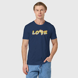 Футболка хлопковая мужская Love Africa, цвет: тёмно-синий — фото 2