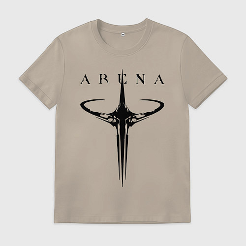 Мужская футболка Quake arena logo / Миндальный – фото 1