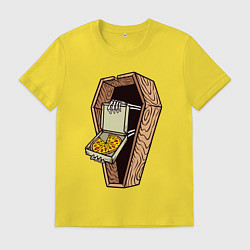 Футболка хлопковая мужская Dead pizza, цвет: желтый
