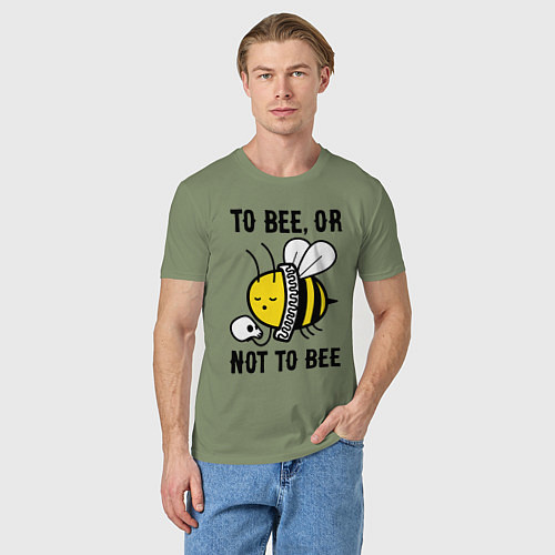 Мужская футболка Быть пчелой или не быть / Авокадо – фото 3