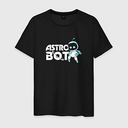 Футболка хлопковая мужская Astro Bot - Mascot, цвет: черный