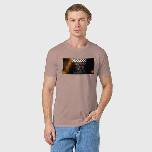 Мужская футболка Deadlock Infernus / Пыльно-розовый – фото 3