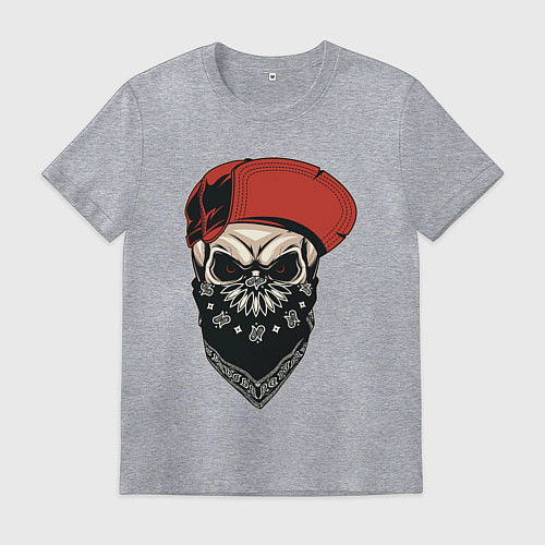 Мужская футболка Хип-хоп гангстер / Меланж – фото 1