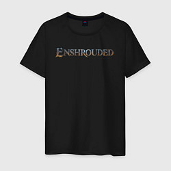 Футболка хлопковая мужская Enshrouded logo, цвет: черный