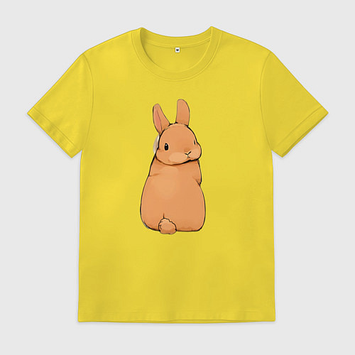 Мужская футболка Кролик с прической / Желтый – фото 1