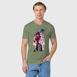 Футболка хлопковая мужская ДжоДжо Джолин Куджо, цвет: авокадо — фото 2