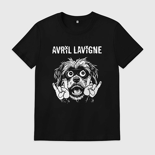 Мужская футболка Avril Lavigne rock dog / Черный – фото 1