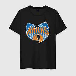 Футболка хлопковая мужская Wu-tang knicks, цвет: черный