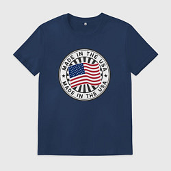Футболка хлопковая мужская Made in the USA, цвет: тёмно-синий