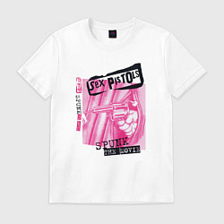 Футболка хлопковая мужская Sex Pistols spunk the movie, цвет: белый