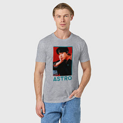 Футболка хлопковая мужская Astro Юн Сан Ха, цвет: меланж — фото 2