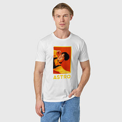Футболка хлопковая мужская Astro ЧжинЧжин, цвет: белый — фото 2