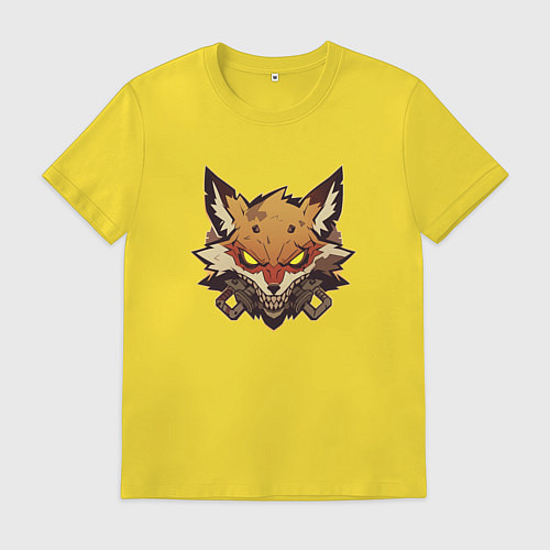 Мужская футболка Безумный лис / Желтый – фото 1