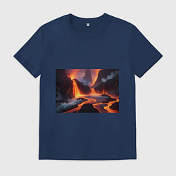 Мужская футболка Текущая лава