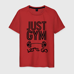 Футболка хлопковая мужская Just gym, цвет: красный