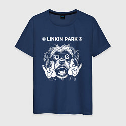 Футболка хлопковая мужская Linkin Park 2024 rock dog, цвет: тёмно-синий