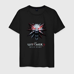Футболка хлопковая мужская The Witcher logo, цвет: черный