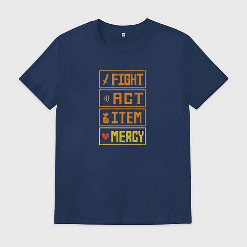 Мужская футболка Undertale menu game / Тёмно-синий – фото 1