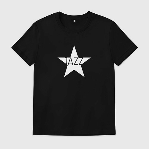 Мужская футболка Jazz star in white / Черный – фото 1
