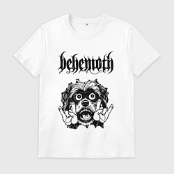 Футболка хлопковая мужская Behemoth - rock dog, цвет: белый