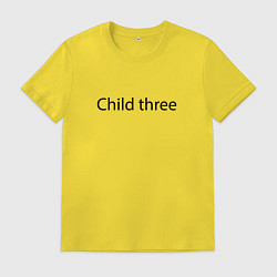 Футболка хлопковая мужская Child three - meme, цвет: желтый