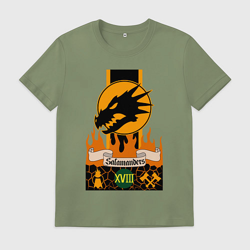 Мужская футболка Salamanders Warhammer 40k / Авокадо – фото 1