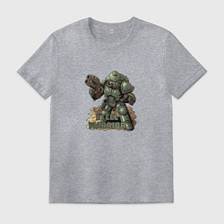 Футболка хлопковая мужская Стальной воин, цвет: меланж