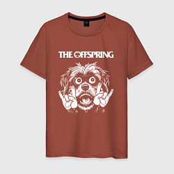 Футболка хлопковая мужская The Offspring rock dog, цвет: кирпичный